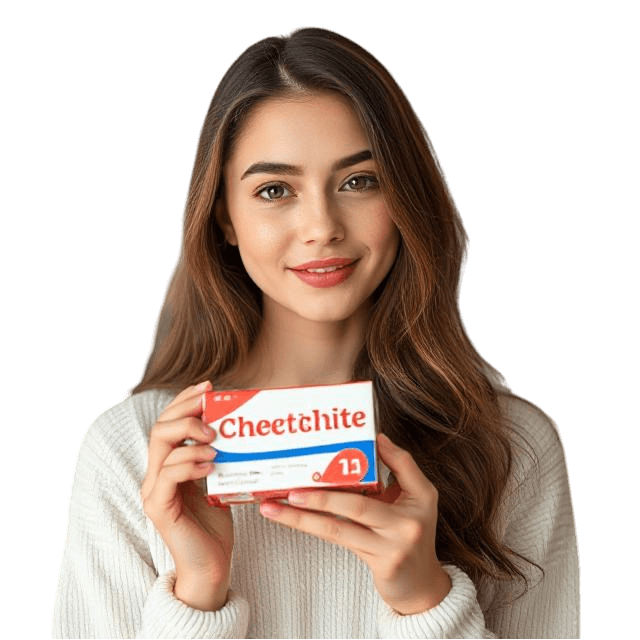 Girl Holds Medicine Box in her hands