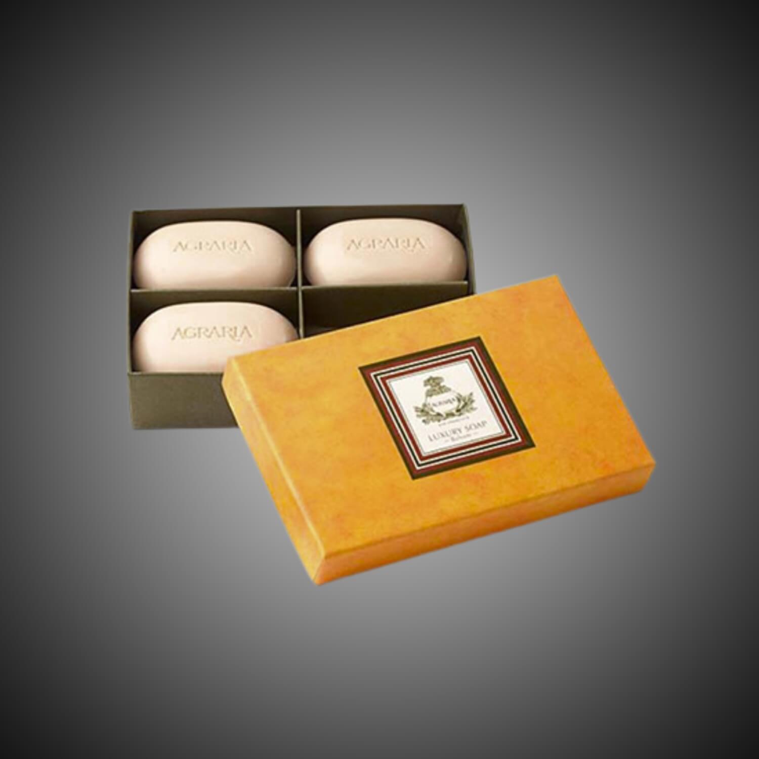The bespoke packaging for multiple soaps The bespoke packaging for multiple soaps