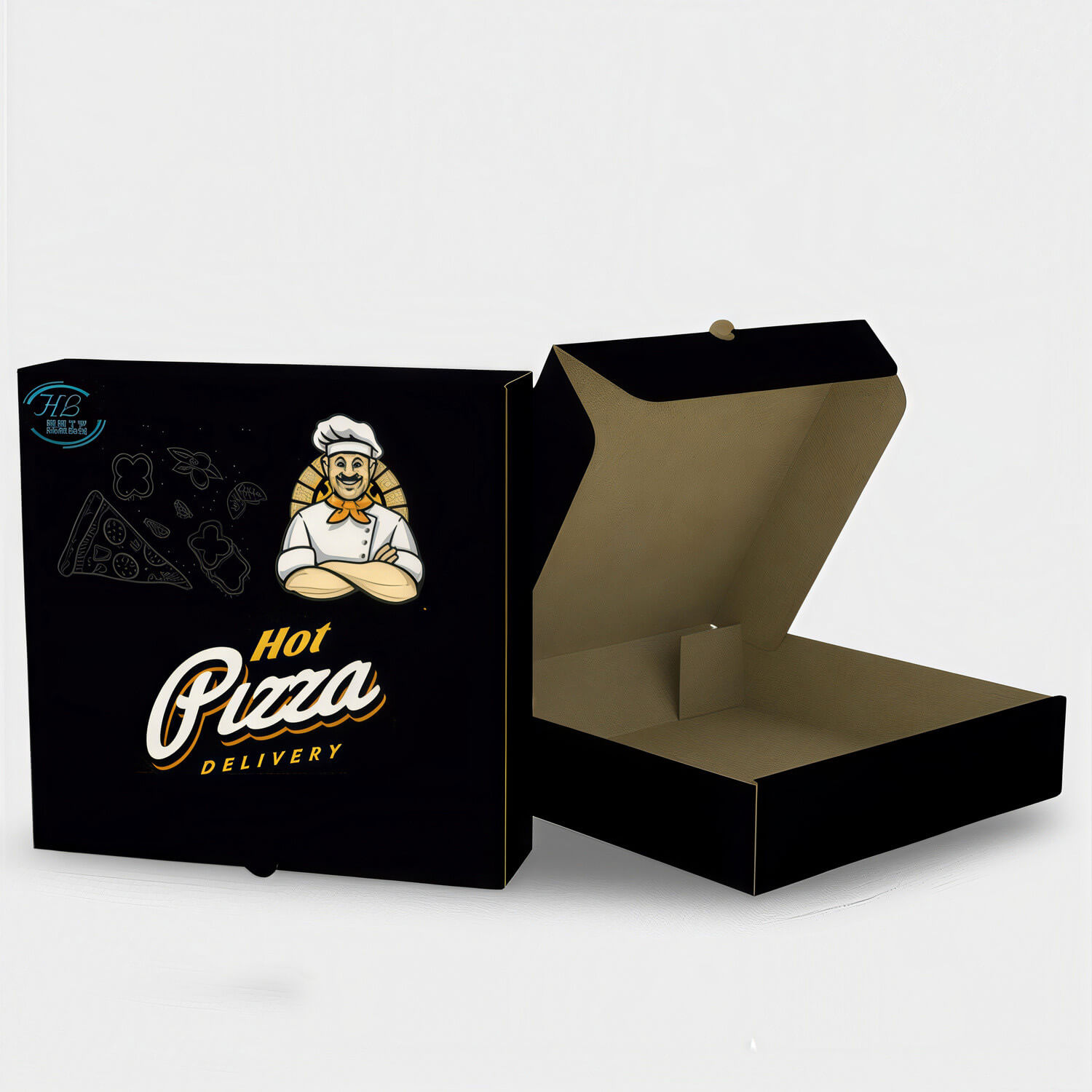 The custom printed pizza boxes The custom printed pizza boxes