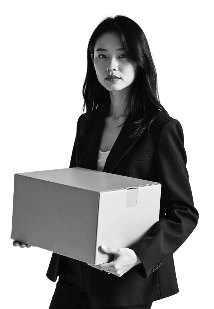 WOMEN WITH Corrugated PACKAGING BOXES