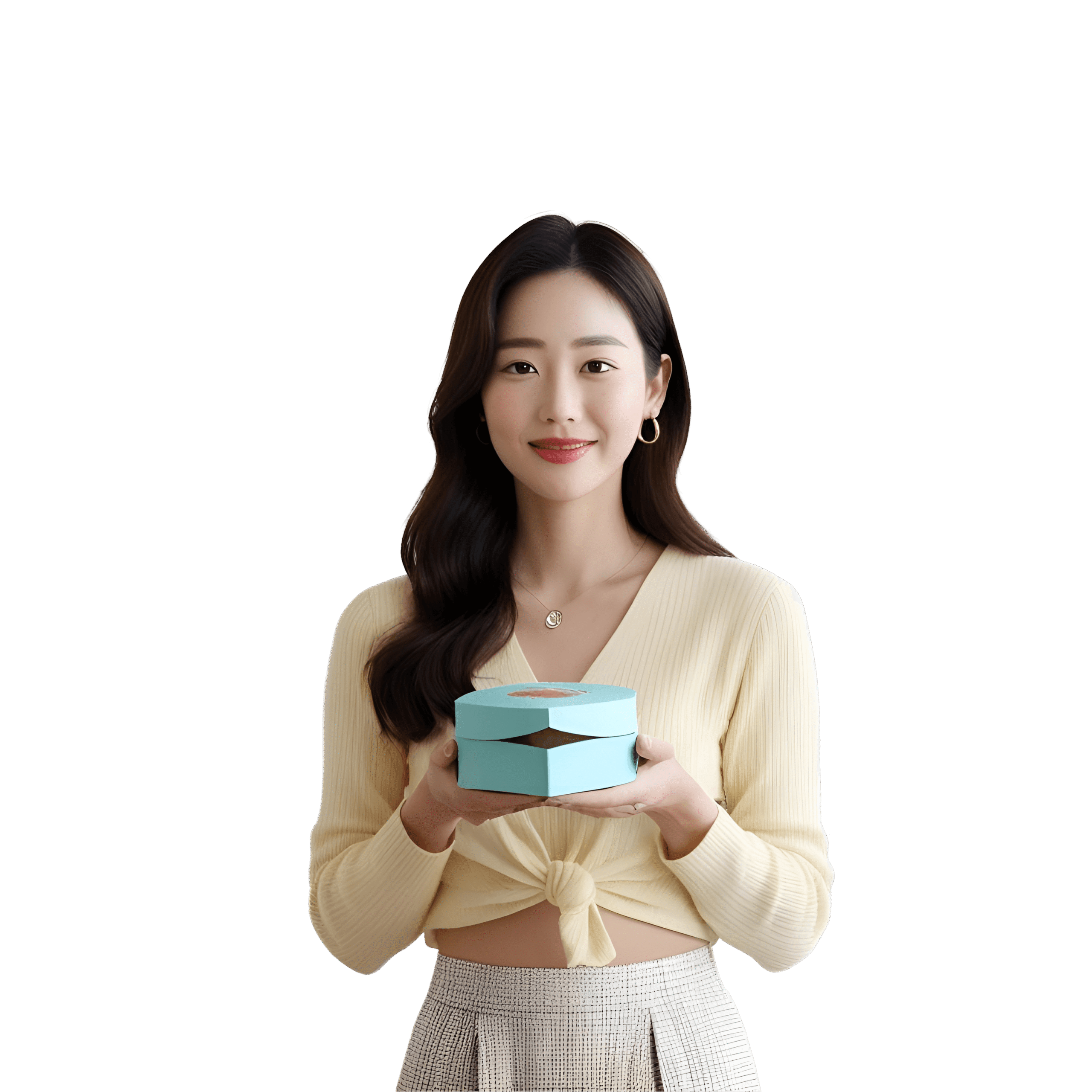 girl with muffin box