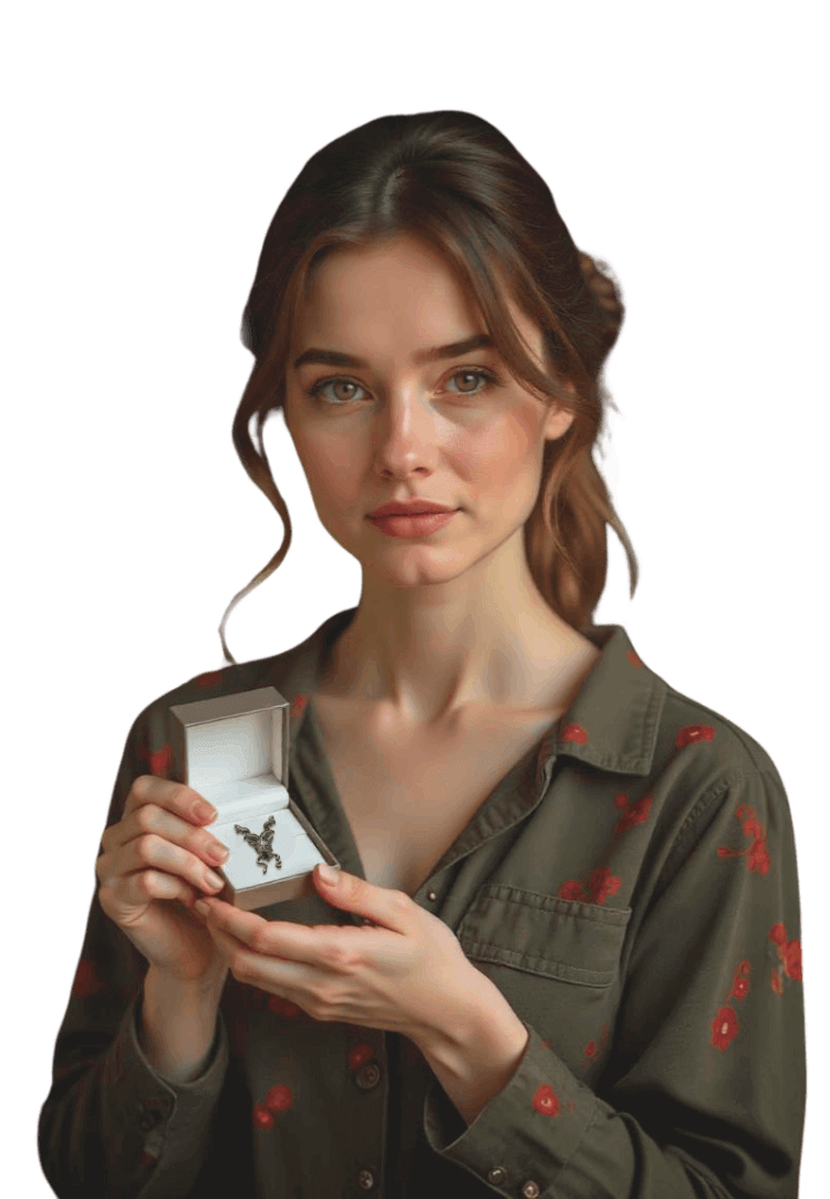 Woman With Brooch Packaging Boxes
