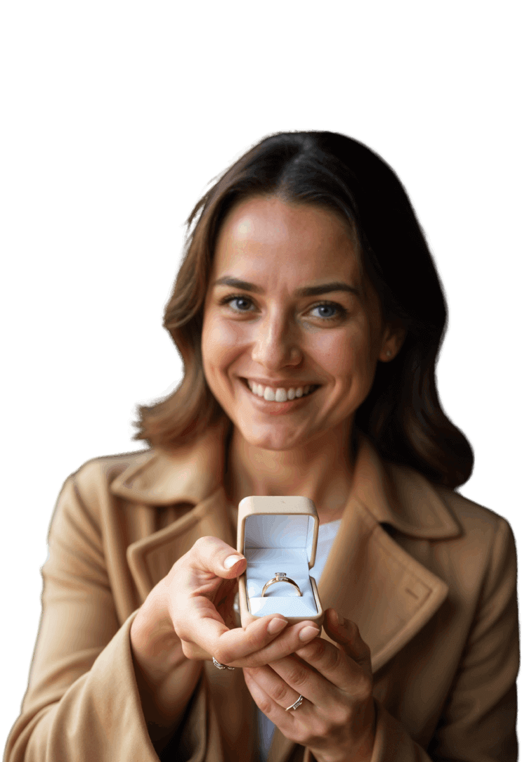 Woman With Ring Packaging Boxes